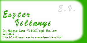 eszter villanyi business card